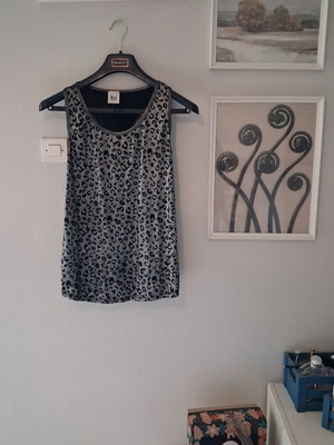 Animal Print Shirt Dina silver medium like new