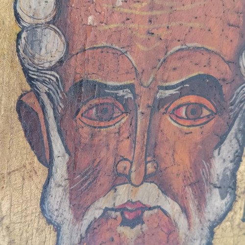 Russian Orthodox Painted Wood Icon Saint Gregory the Miracle-Worker used