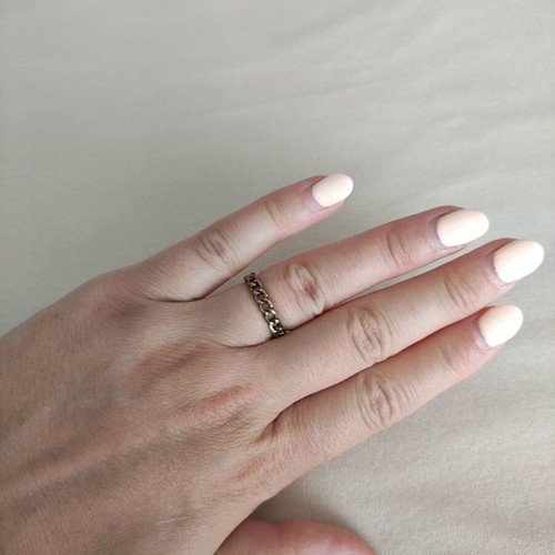 Chain ring used in antique vintage gold tone