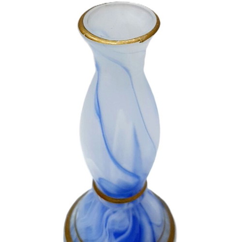 Decorative vase matte glass with gold decoration vintage like new