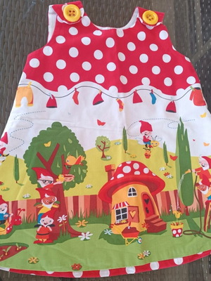 Marvie children's dress 4 years like new, handmade with fairytale design