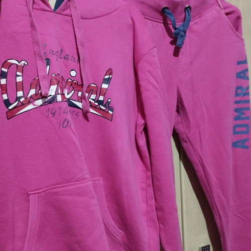 Tracksuit with hood fuchsia like new, size XL
