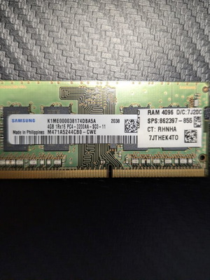 SODIMM RAM 4GB 3200MHz Samsung like new for laptop
