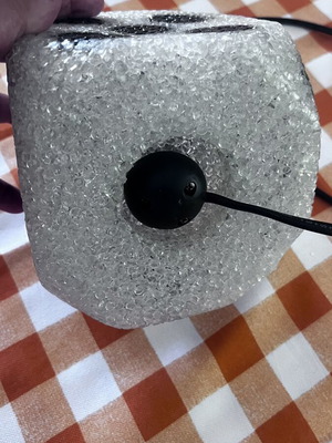 Vintage dice table lamp