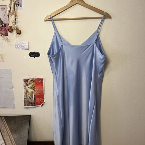 Adoro satin slip dress used, pastel blue, size XXL