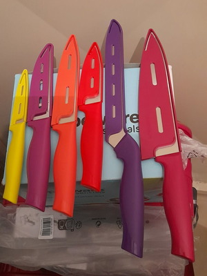Set of 6 kitchen knives essential, new