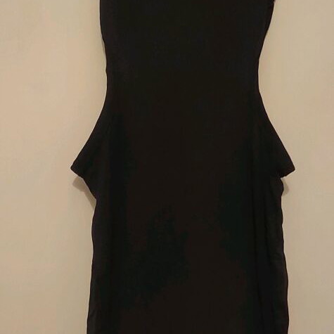 Zara midi dress black like new with cutouts