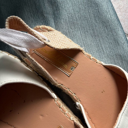 Melissa espadrilles used, leather, white, size 37