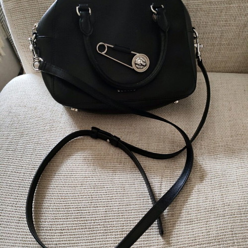 Versus Versace Saffiano Leather Crossbody Bag like new, black