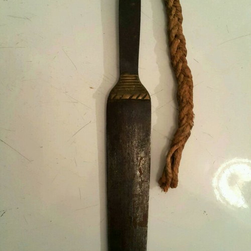 Vintage knife sharpener used, length 35cm