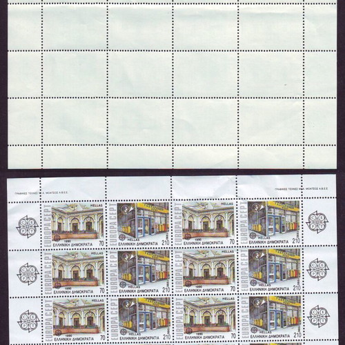 Greek Republic Europa Cept Stamp Sheets Series 1989 and 1990 like new