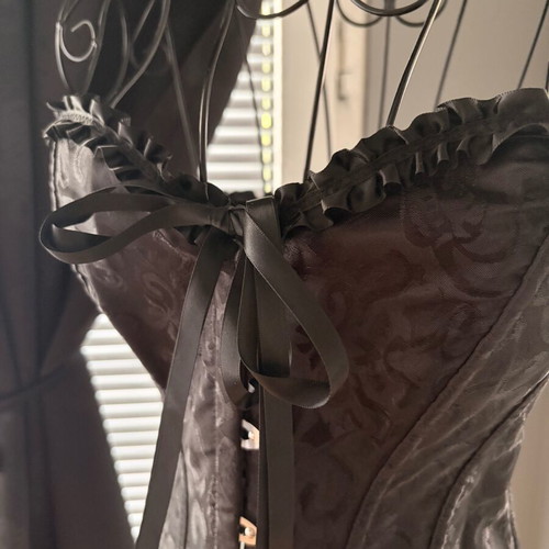 Corset black adjustable size XS to M