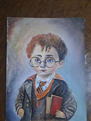Harry Potter oil painting like new, child portrait on canvas