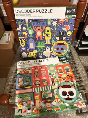Petit Collage Decoder Puzzle for 4+ Years new