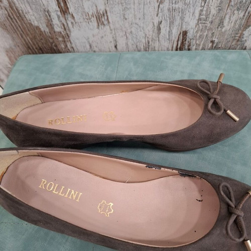 Rollini low platform ballerina shoes, beige, size 40