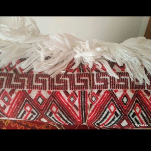 Traditional Greek Woven Tablecloth like new with Minoan design
