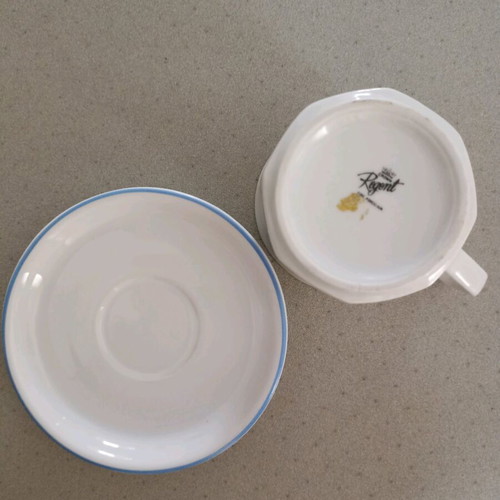 Thasos Crown Regent porcelain cup new with saucer