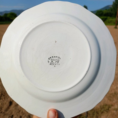 Ceramicos collectible decoration plate used