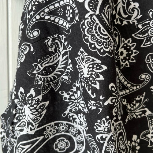 Paisley blouse new, black and white, size XL