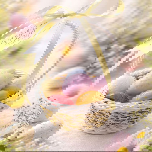 Wax melts αβγουλάκια πασχαλινά σε καλαθάκι καινούργια