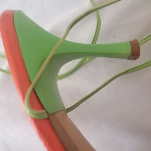 Dodici leather sandals used, size 38, multicolor
