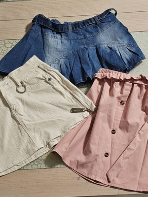 Girls' skirts set of 3, like new, sizes 10-12 years