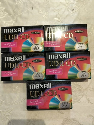 Maxell cassette tapes new, pack of 5, chrome