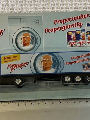 Φορτηγό διαφημιστικό Mr PROPER σε κλίμακα H0 σαν καινούργιο
