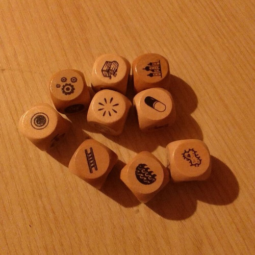 Cubes Story game 9 wooden storytelling cubes new