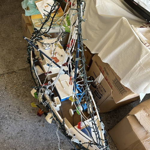 Decorative ship with lights like new