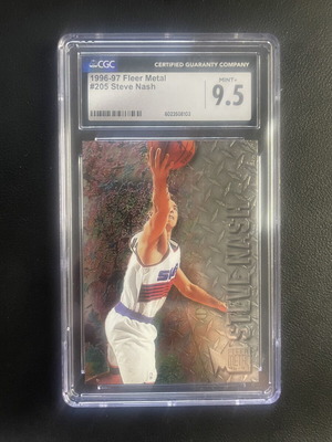 Steve Nash 1996-97 Fleer Metal NBA CGC Slab 9.5 card