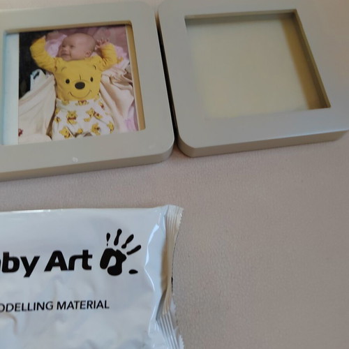 Baby Art frame set like new with baby imprint kit
