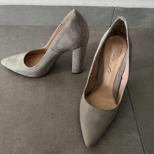 Sante gray suede high heels like new, 10cm heel