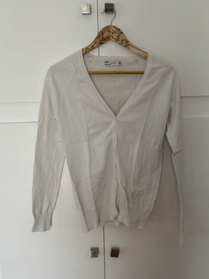 Zara cardigan used, size L, white, 70% cotton 30% nylon