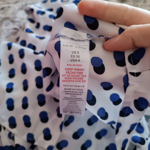 Polka dot white shirt new, New Look, size S-M