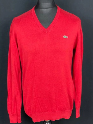 Lacoste pullover size Large like new, red
