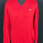 Lacoste pullover size Large like new, red
