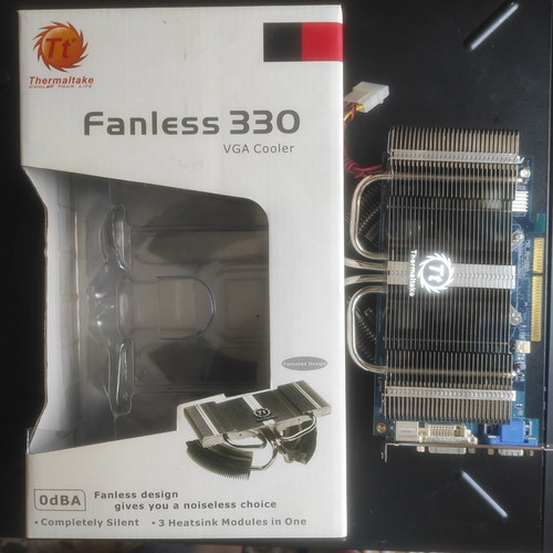 Thermaltake Fanless 330 heatsink used with Asus GeForce 6800 AGP broken GPU