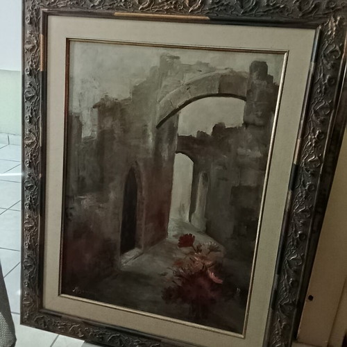 Wall frame with landscape background, height 56cm, like new