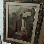 Wall frame with landscape background, height 56cm, like new