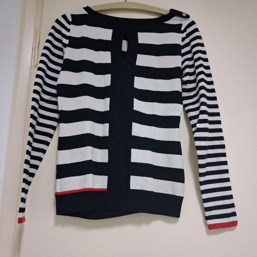 Karen Millen blouse used, size M, black and white