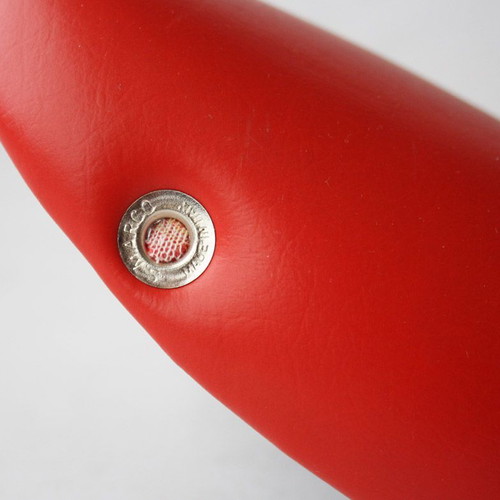 Vintage 80's San Marco red saddle for old chopper bicycle 47cm Italy new