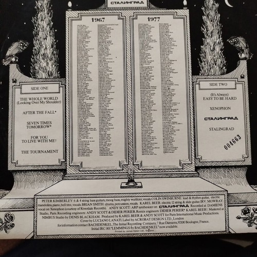 Bachdenkel Stalingrad Vinyl LP, original UK numbered edition
