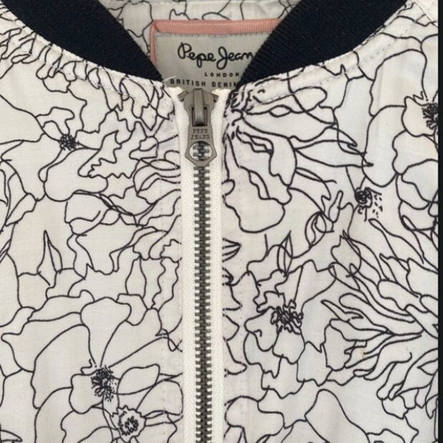 Pepe Jeans Bomber Jacket white-black floral, like new, size S