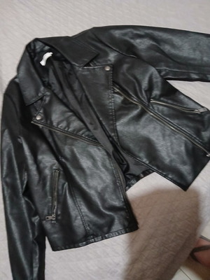 Biker jacket women's, black, XL