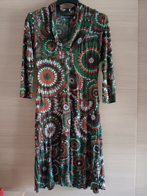 Marella women's dress used, green and orange, sizes M and L