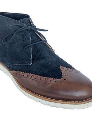 Emporio Armani boots used, suede and brown leather, size 44