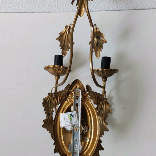 Brass wall light fixture antique style, new