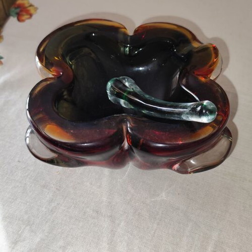 Murano crystal ashtrays like new, set of 2, 1960s