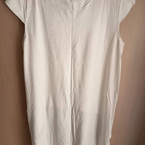 Shine 2gether women's blouse used, size M/L, white with silver